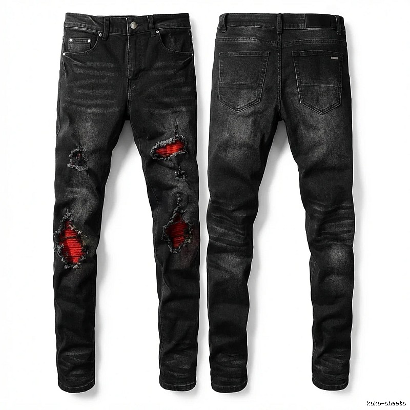 AMIRI Ripped Trendy Cool Black Jeans