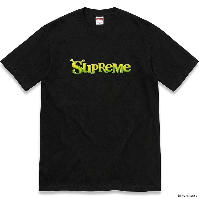 Black T-shirt with Supreme letter print