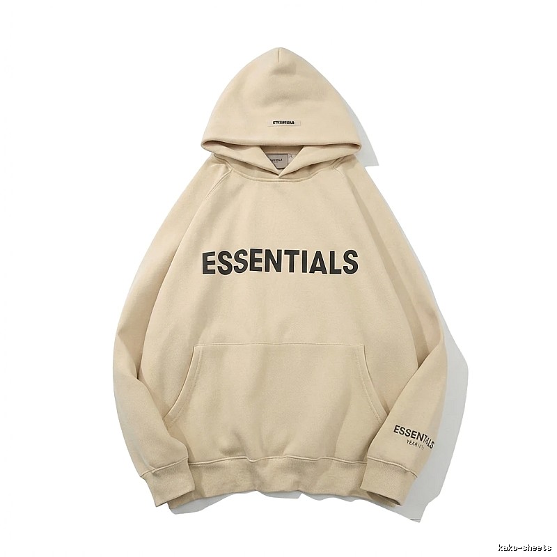 ESSENTIALS minimalist style beige hoodie