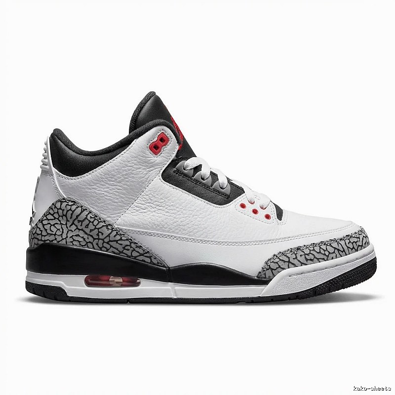 Jordan AJ3 black and white retro style sneakers