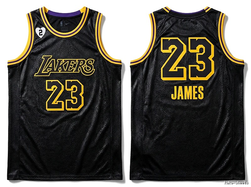 Lakers LBJ retro-style black jersey