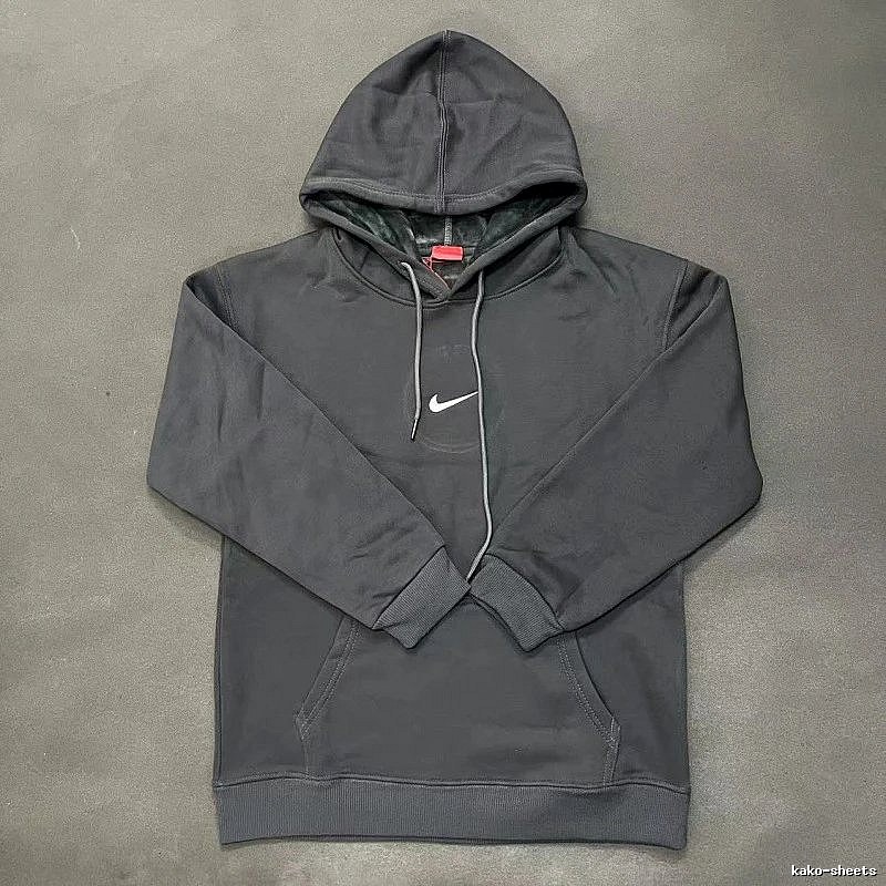 Nike Small-Logo Detail Gray Zip Hoodie Downtown Style Swoosh
