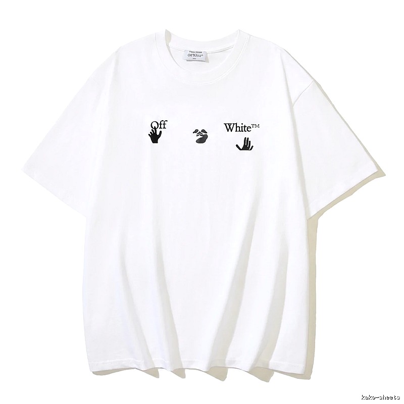 Off-White Gesture Style White T-shirt
