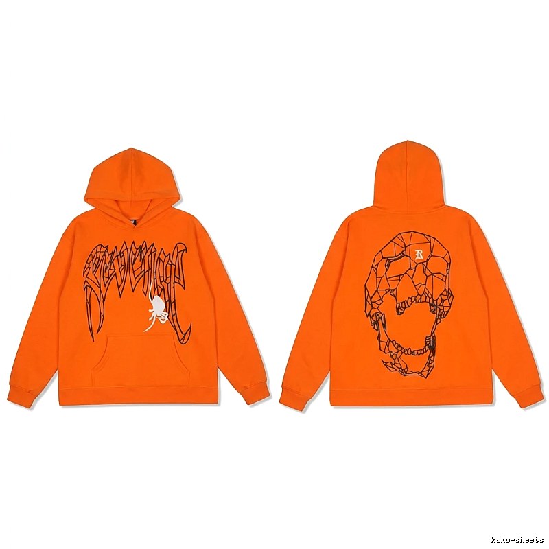 Revenge Skeleton Style Orange Hoodie