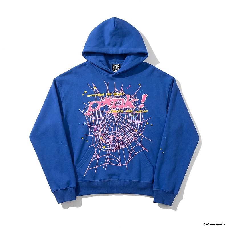 Sp5der Trendy Blue Hoodie