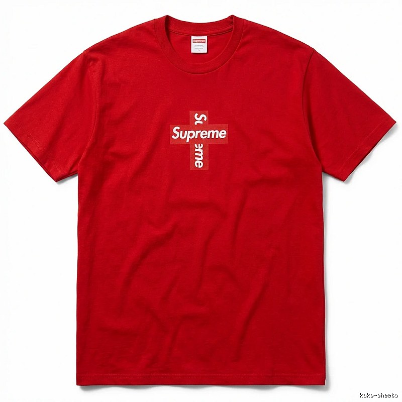 Supreme Cross Simple Style Red Clothes