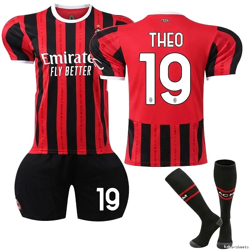 AC Milan red and black striped sportswear set