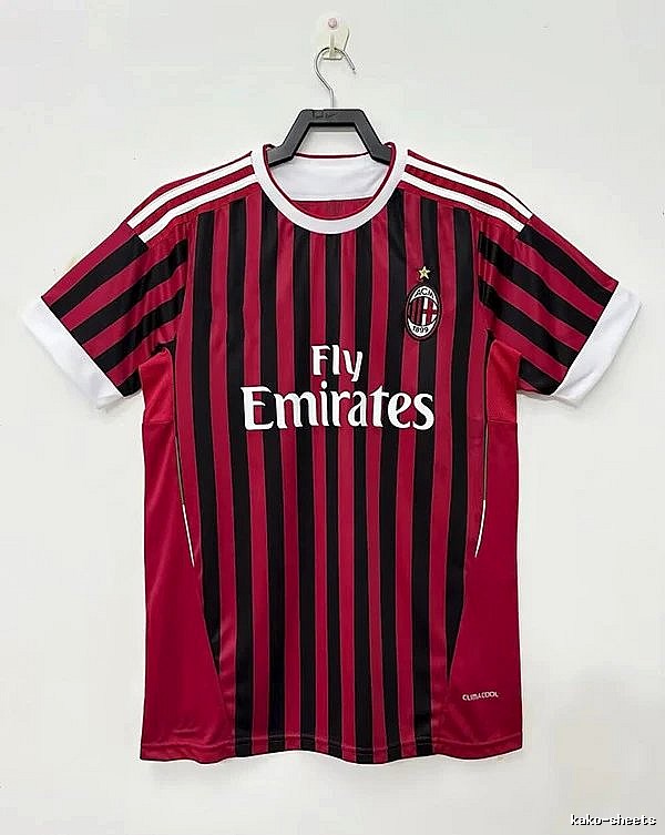 AC Milan Urban Retro soccer jersey Red Black Striped with Statement Pattern