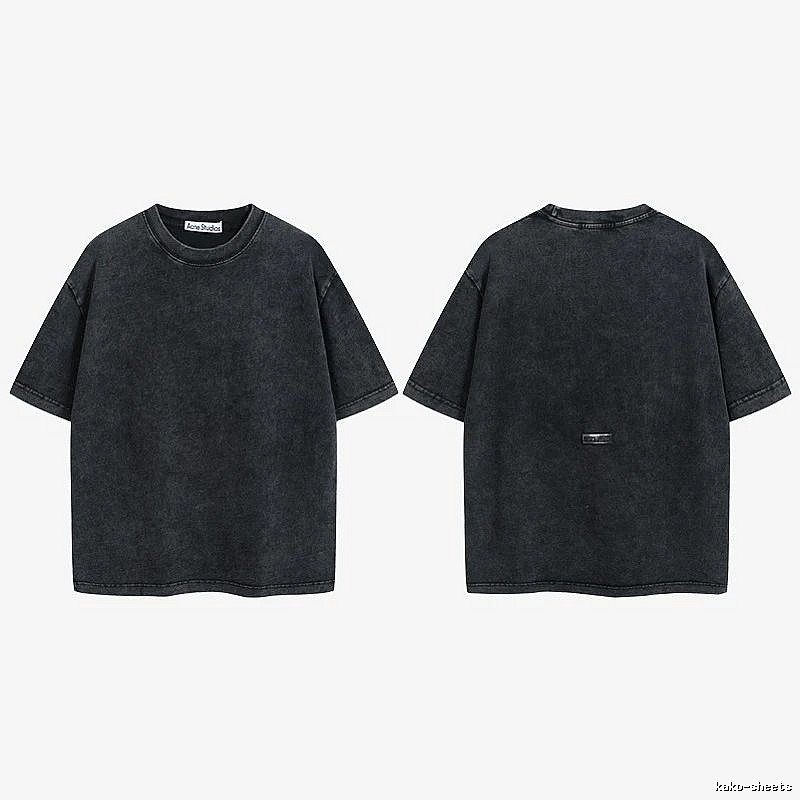 Acne Studios 2090-80 Black Style Ac908040 Stockholm Logo T-Shirt Modern Fit