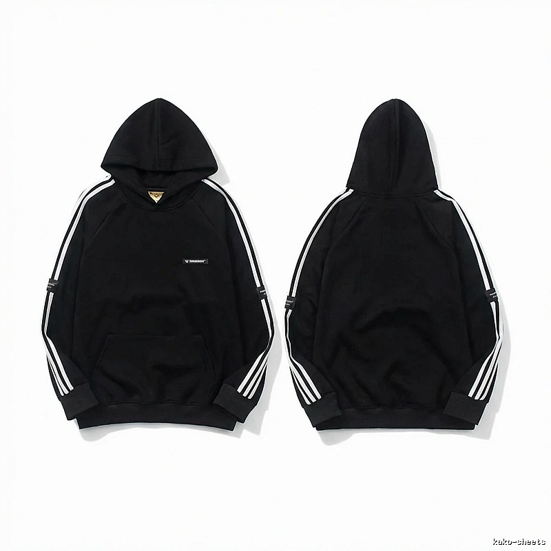 Adidas classic three - stripe black sweatshirt