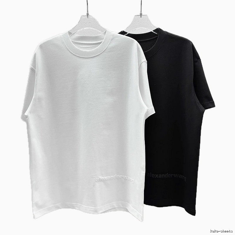 Alexander Wang Embossed Minimalist Style Solid Color T-shirt