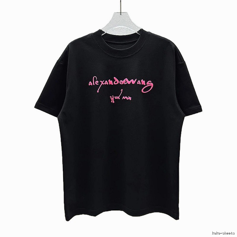 Alexander Wang Foam Print Street Style Black Short-sleeve T-shirt