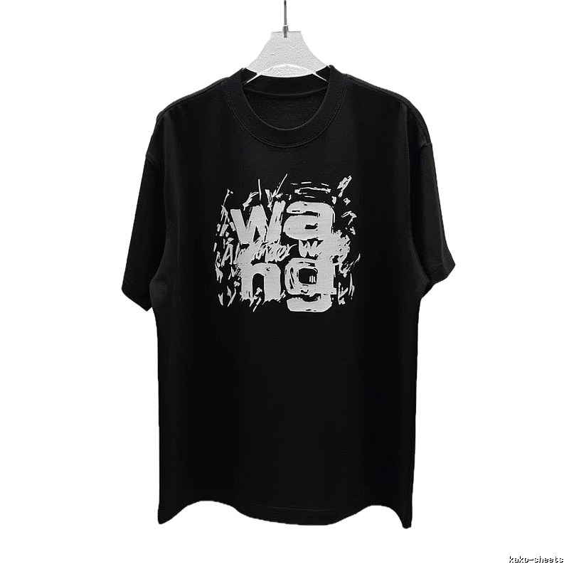 Alexander Wang Graffiti Street Style Black T-Shirt