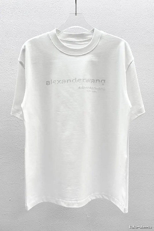 Alexander Wang Letter Print Casual Style White T-Shirt