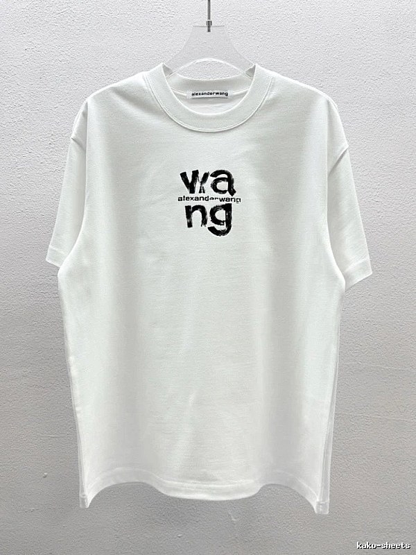 Alexander Wang Letter Print Streetwear White T-Shirt