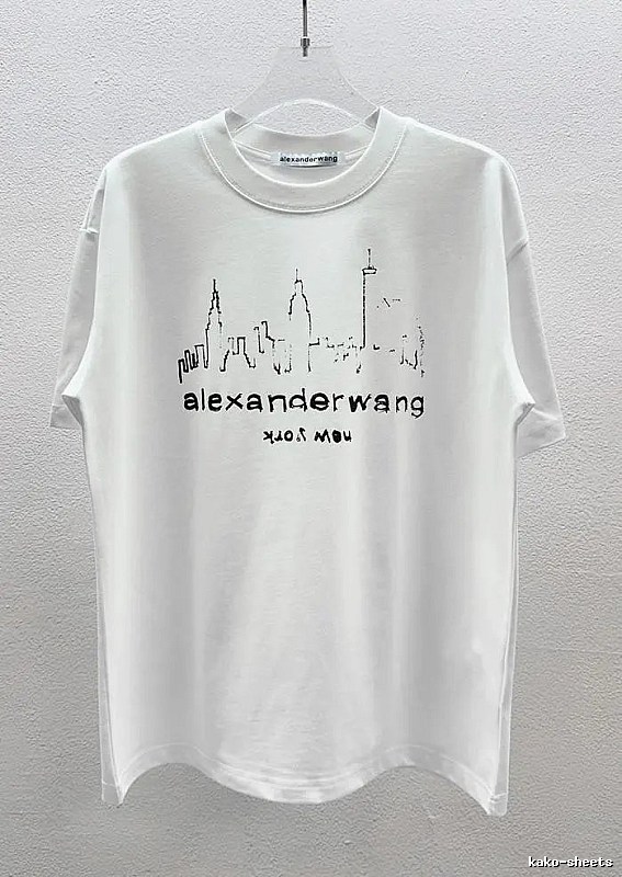 Alexander Wang Skyline Street Style White T-Shirt