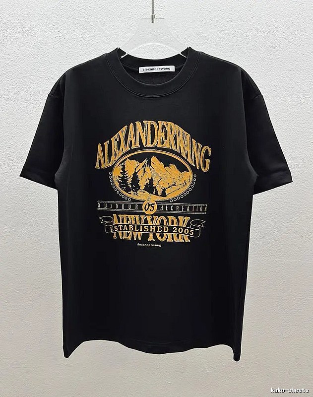 Alexander Wang Vintage-style Printed Black T-Shirt