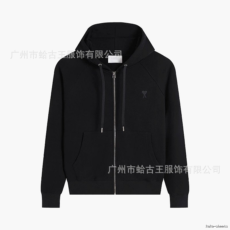 AMI black minimalist style hoodie