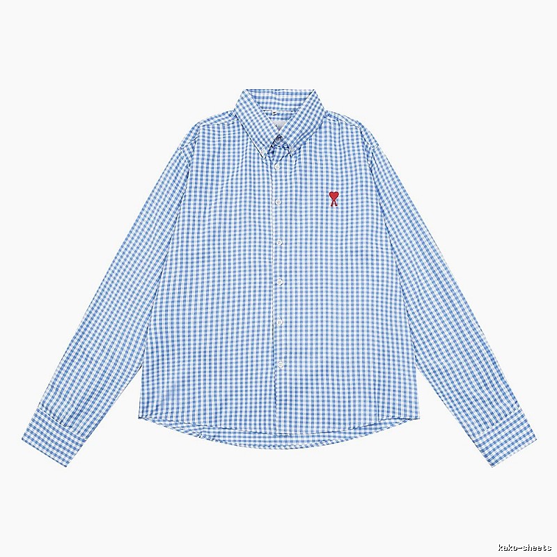 AMI Love Blue Checkered Shirt
