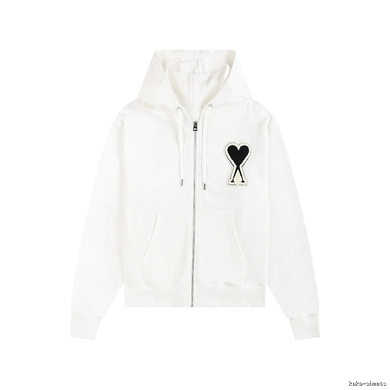 AMI Love Minimalist Style White Sweatshirt