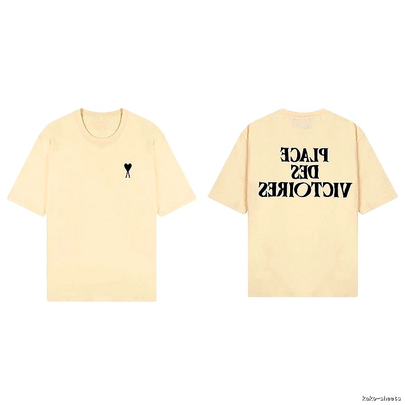 AMI Love Print Short-sleeve Shirt