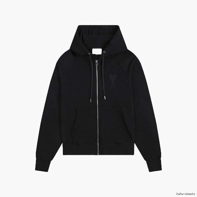AMI Love Simple Style Black Hoodie