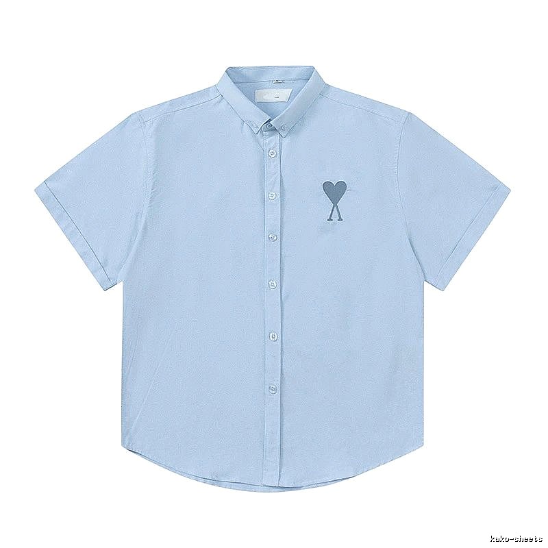 AMI Love Simple Style Blue Shirt