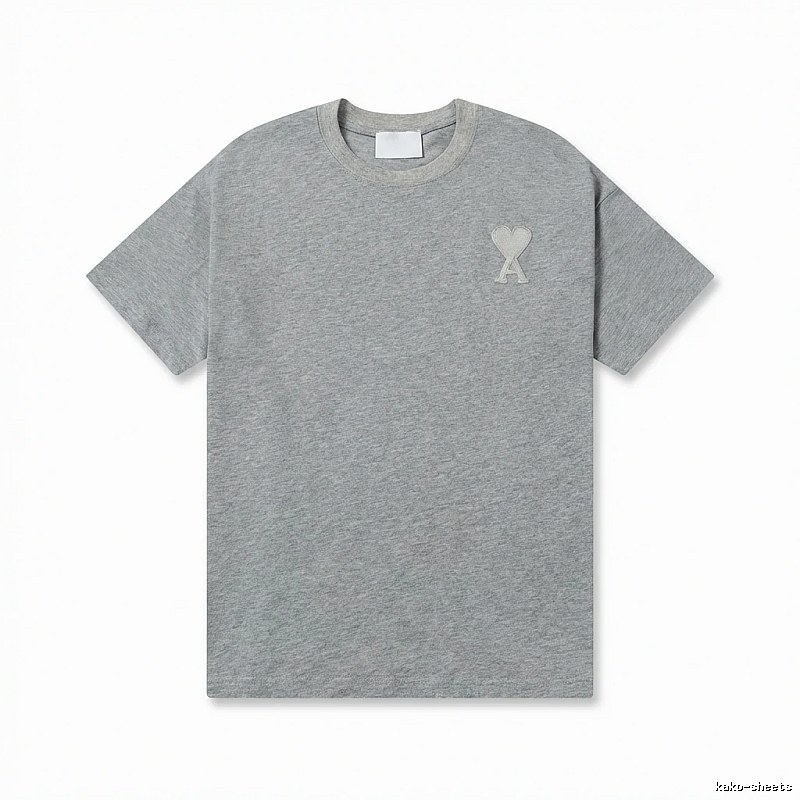 AMI Love Simple Style Gray T-shirt