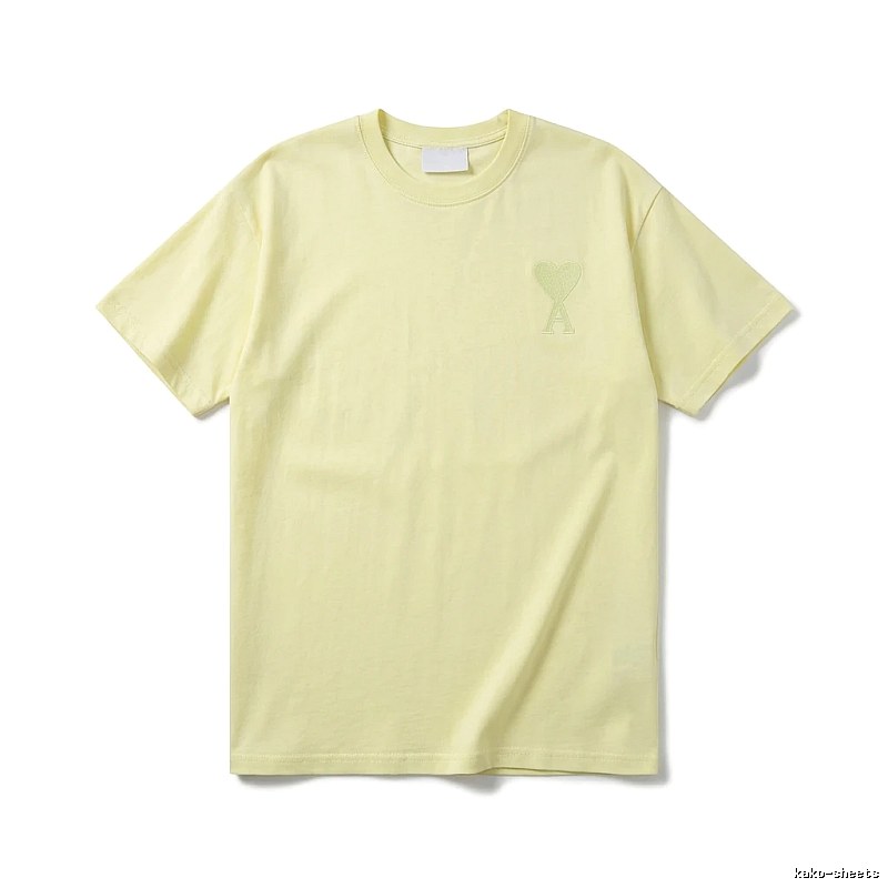 AMI Love Simple Style Yellow T-shirt
