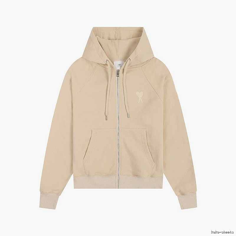 AMI minimalist style beige sweatshirt
