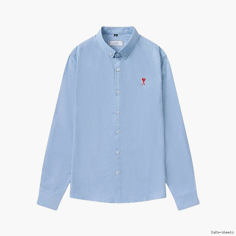 AMI minimalist style blue shirt