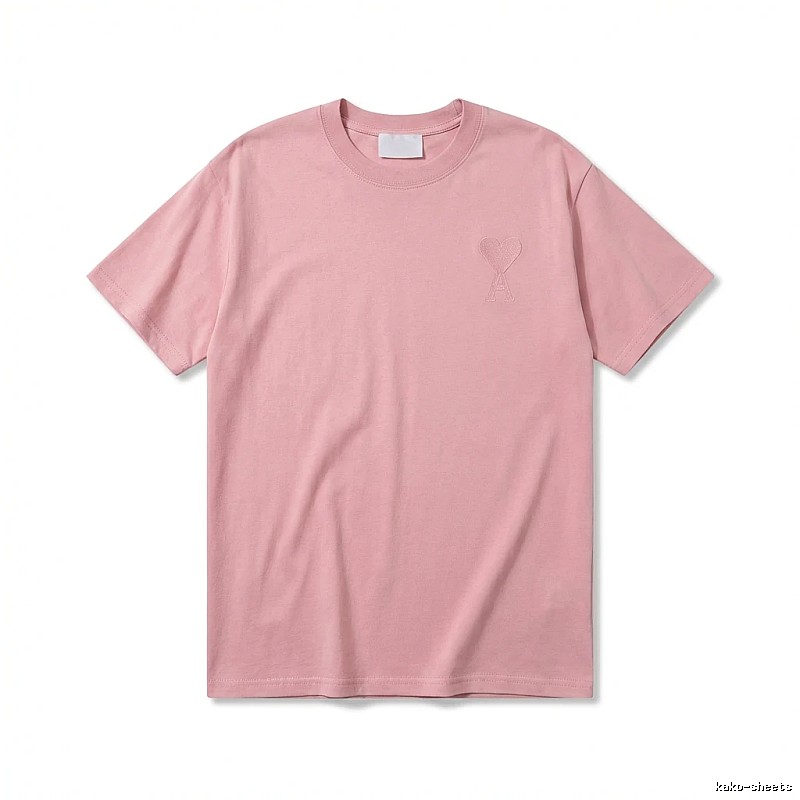 AMI simple and elegant pink T-shirt