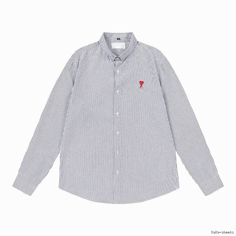 Ami striped minimalist style shirt