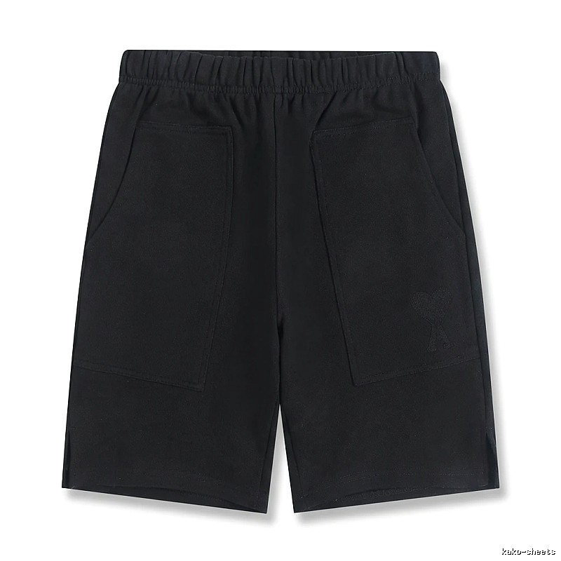AMI Workwear Style Black Shorts