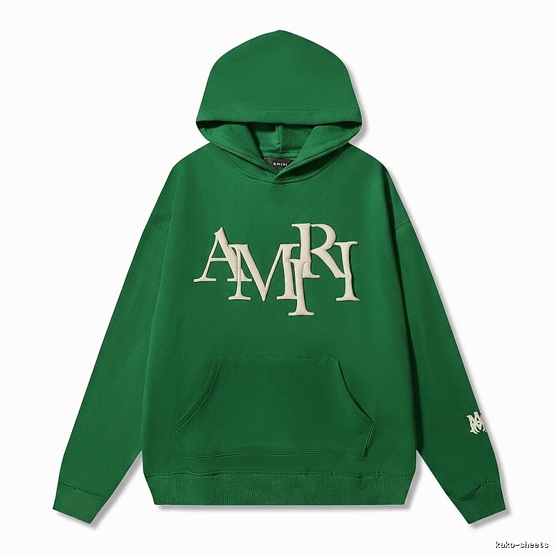 AMIRI Alphabet Style Green Sweatshirt
