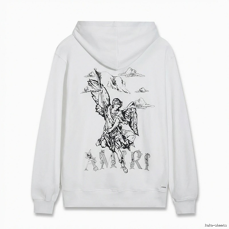 AMIRI Angel Print White Sweatshirt