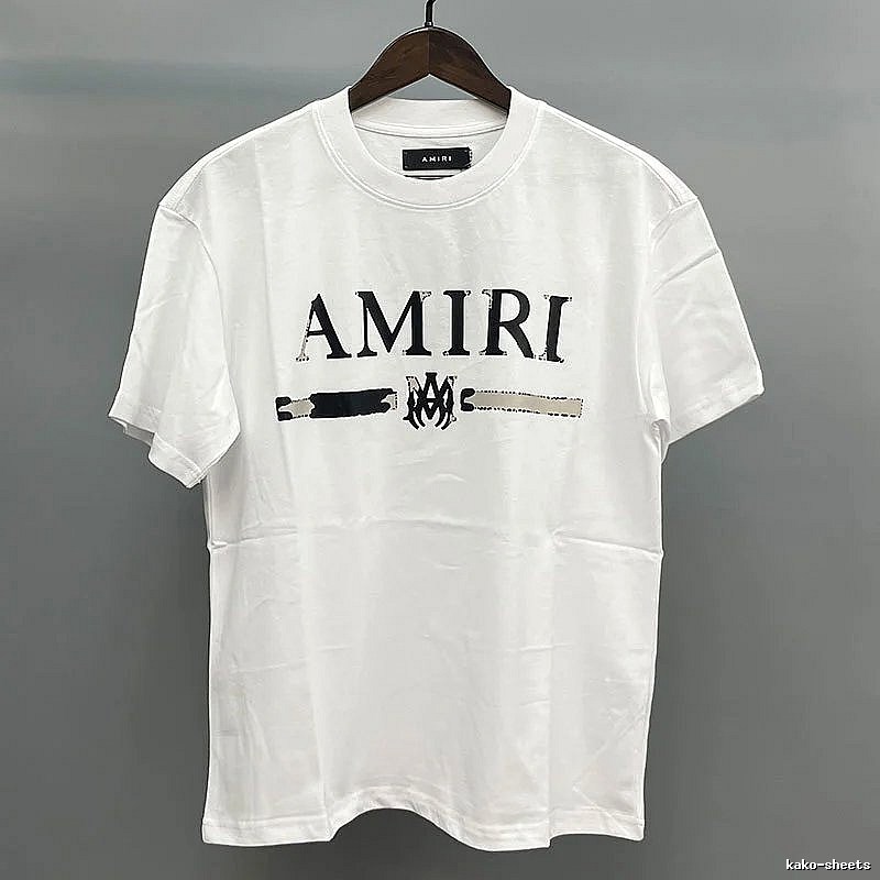 Amiri Bar-Letter Graphic White Records Graphic T-Shirt Commuter Look