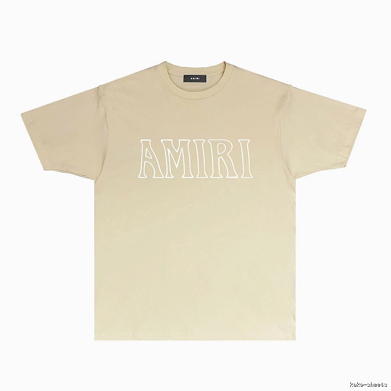 AMIRI Basic Style Simple Beige T-shirt