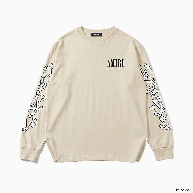 AMIRI Bone Pattern Trendy Beige Sweatshirt