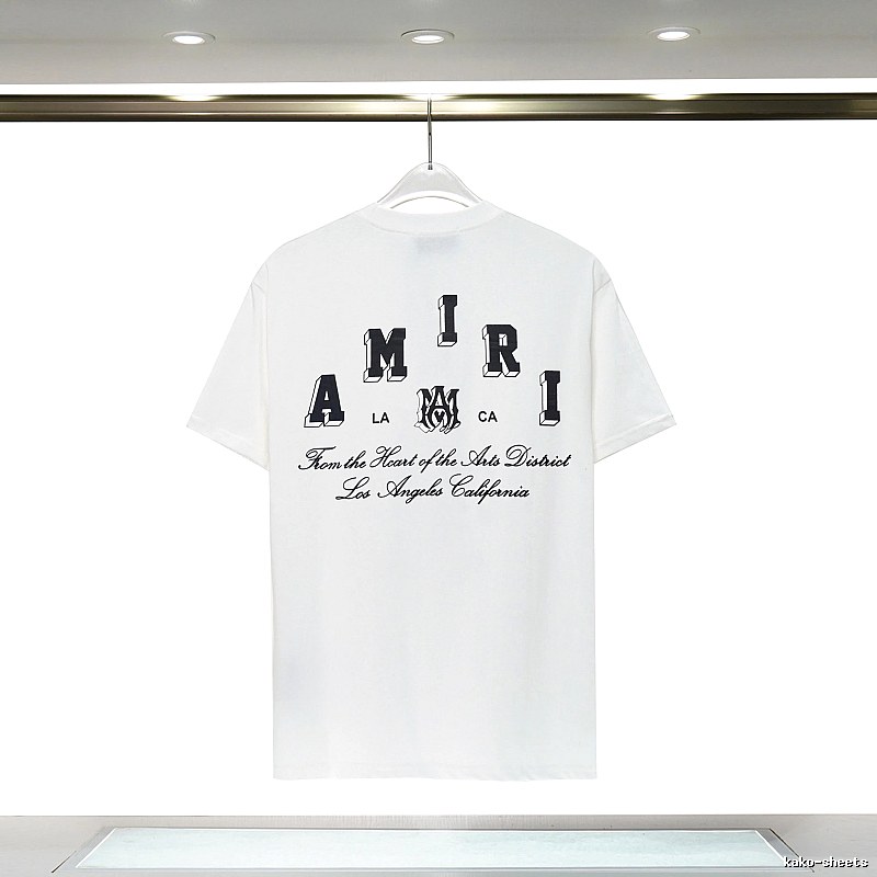 Amiri Daily Graphic T-shirt White Blue Amiri with Visual Detail