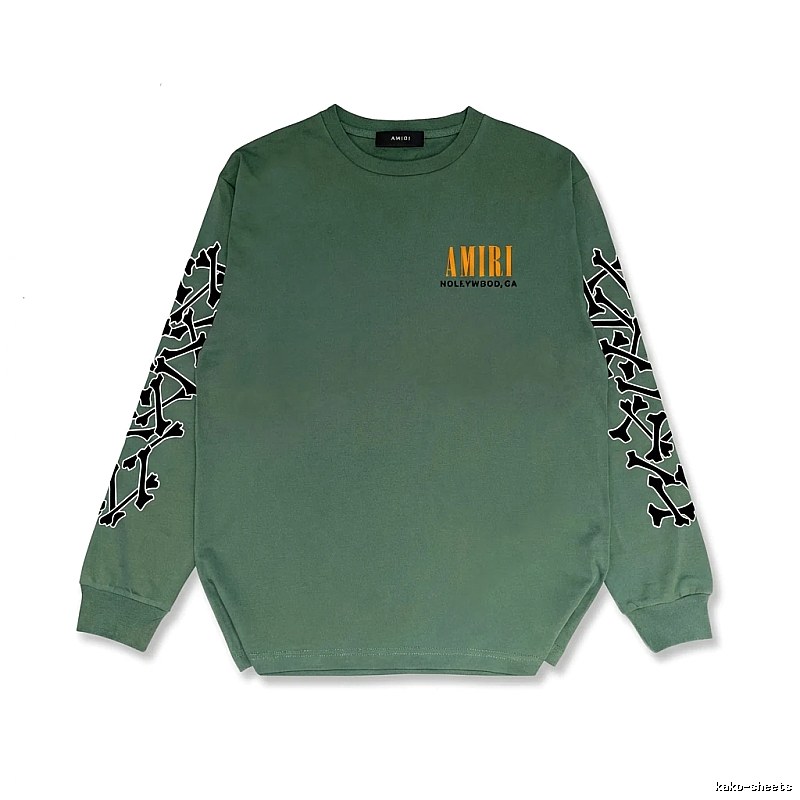 AMIRI Dark Style Olive Green Sweatshirt