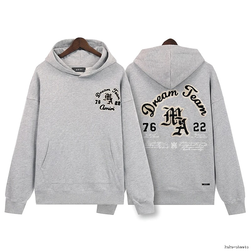 AMIRI Dream Team retro-style grey hoodie