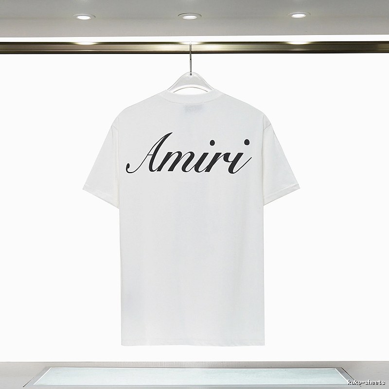Amiri Easy Match Graphic T-shirt White Blue Amiri for Leisure Wear