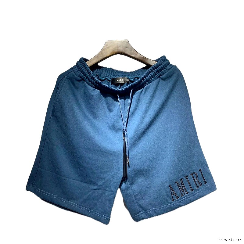 AMIRI Embroidered Casual Style Blue Shorts