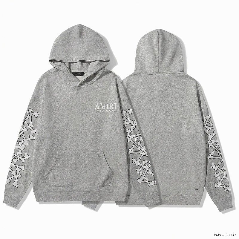 AMIRI gray hoodie with bone print