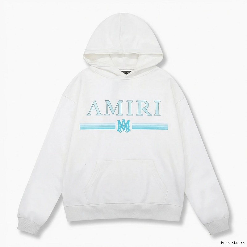 AMIRI letter - printed white hoodie