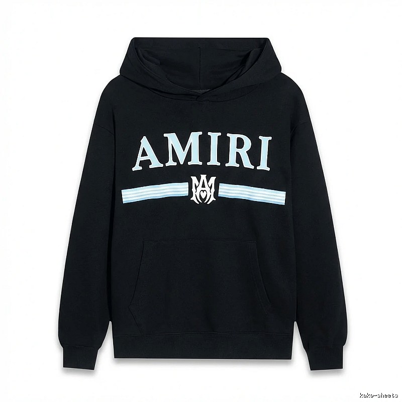 AMIRI letter-printing style black sweatshirt