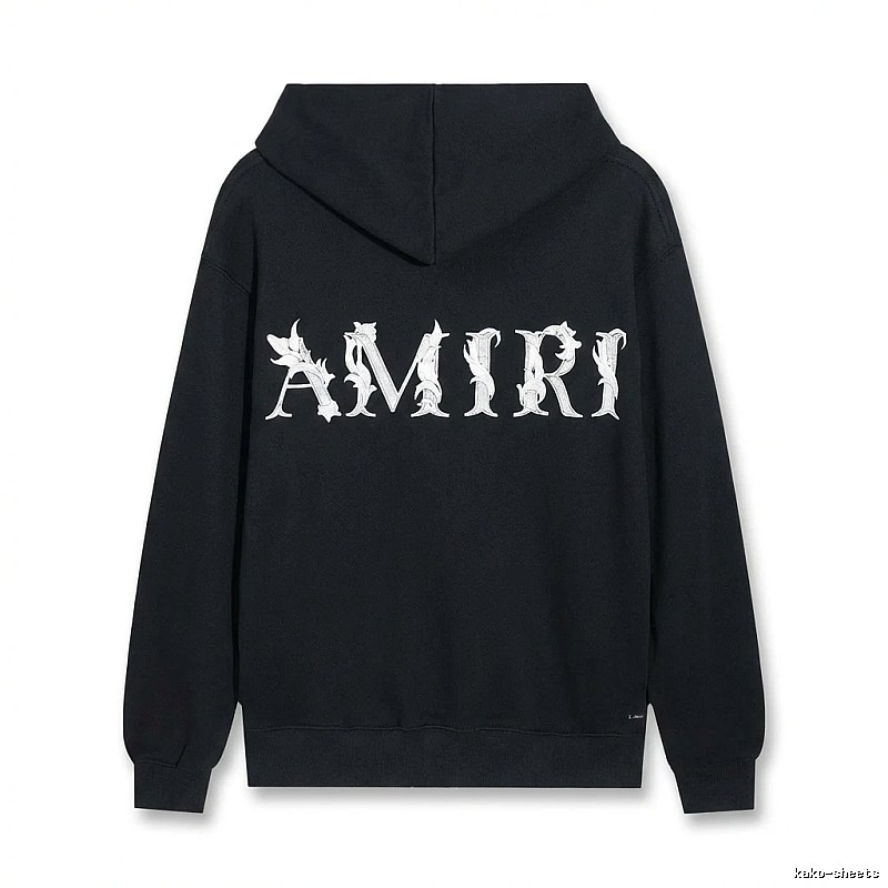 AMIRI letter-style black hoodie