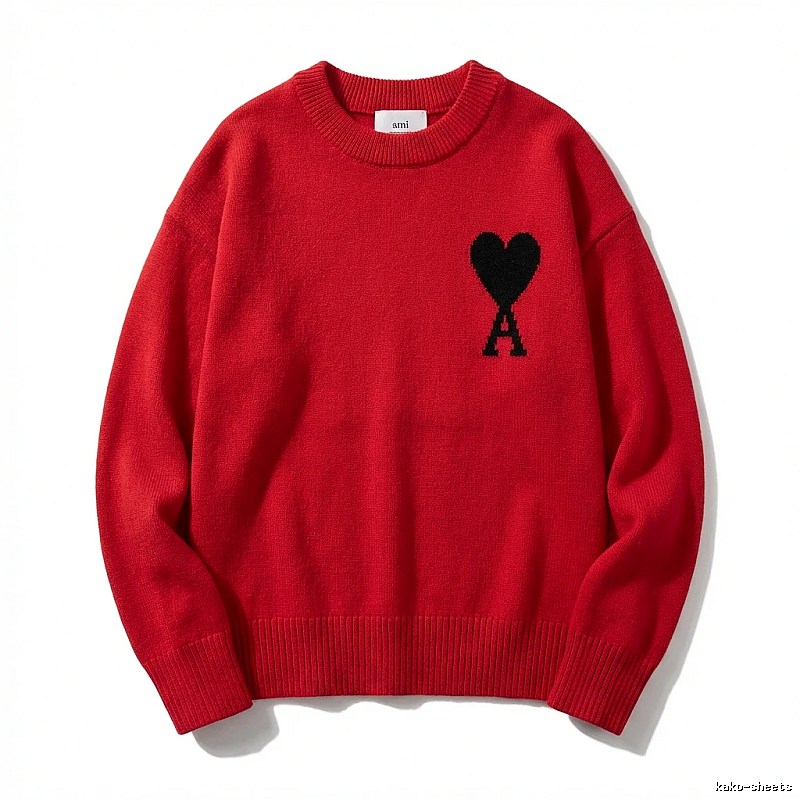 AMIRI Love Series Red Sweater