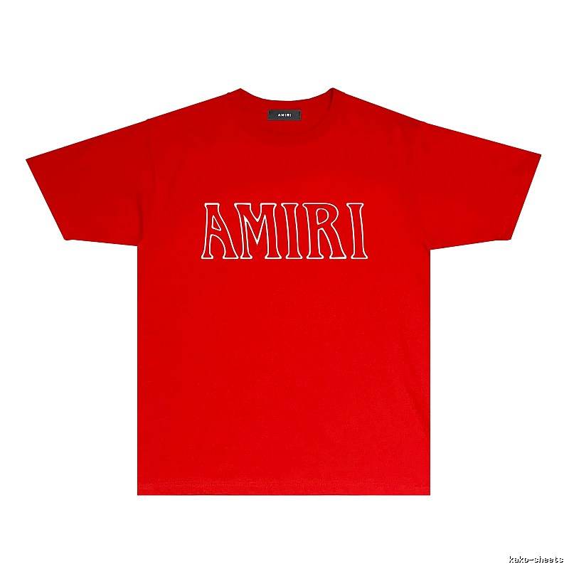 AMIRI minimalist style red T-shirt